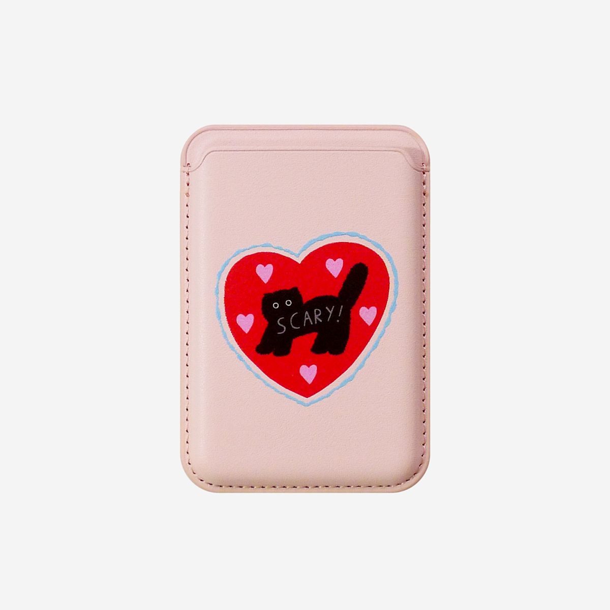 러브오낫(LOVE OR NOT) 맥세이프 카드지갑_Pink-Red Love-Scary Cat Magsafe Cardcase
