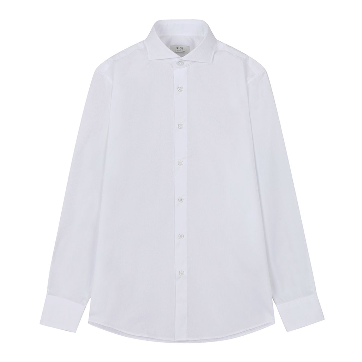 지이크(SIEG) WEAREVER 와이드카라 드레스 셔츠 화이트 (PIBAA5501)