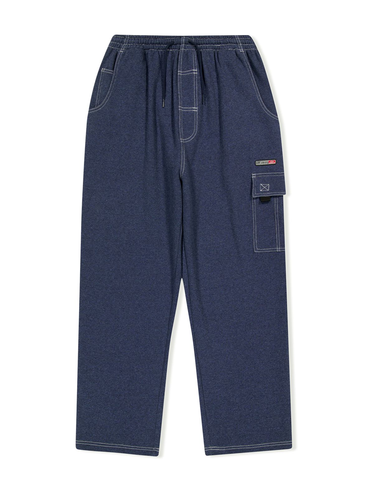예스아이씨(YESEYESEE) Y.E.S Stitch Painter Sweatpants Navy