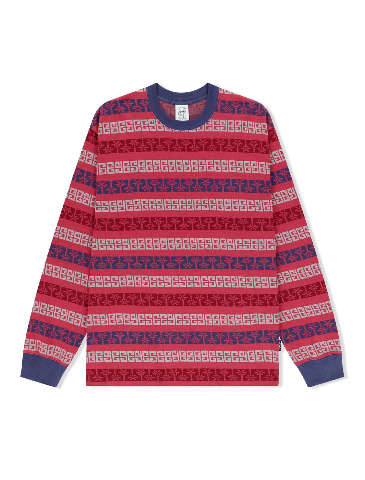 예스아이씨(YESEYESEE) Y.E.S Palm Jacquard L/S Red