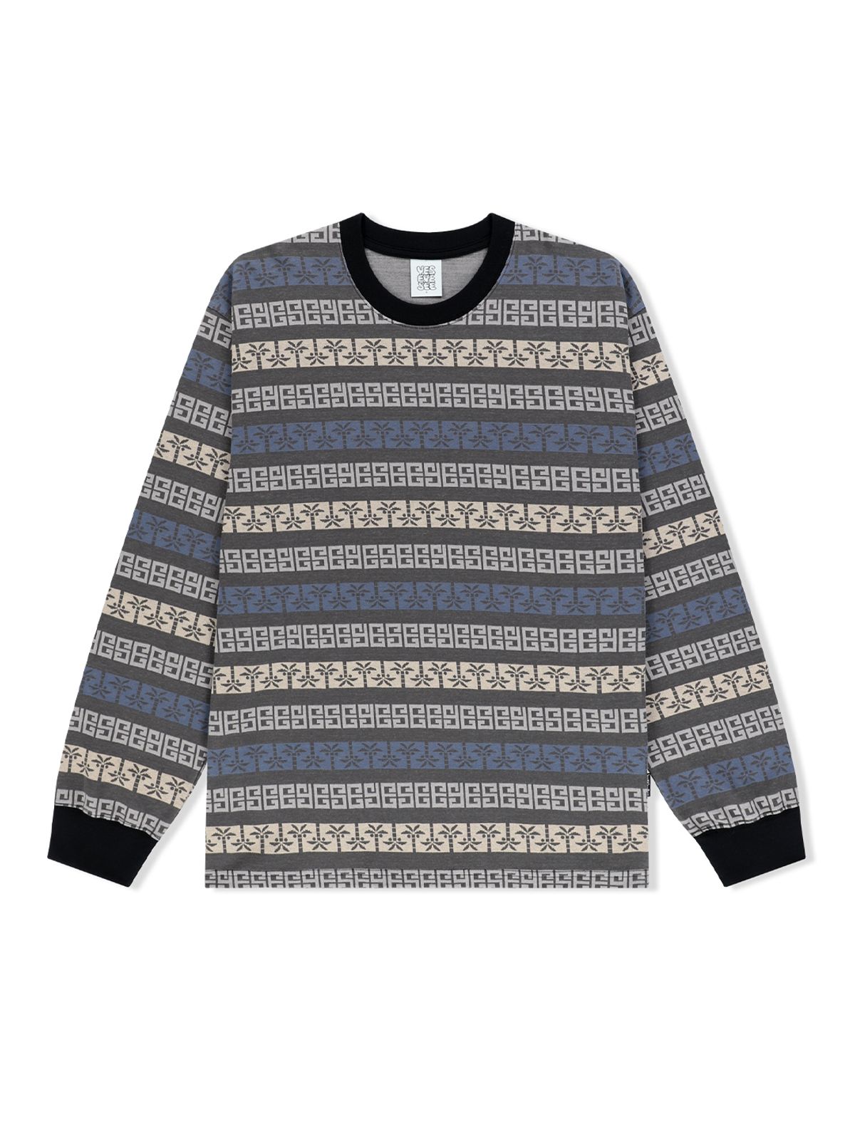 예스아이씨(YESEYESEE) Y.E.S Palm Jacquard L/S Charcoal