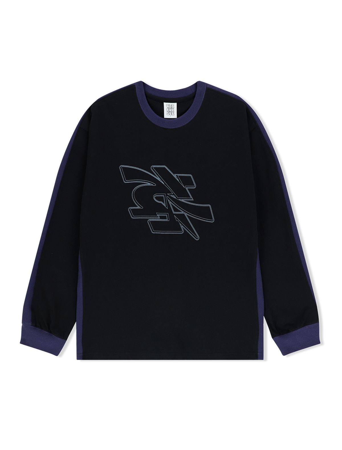 예스아이씨(YESEYESEE) Side Rib L/S Black