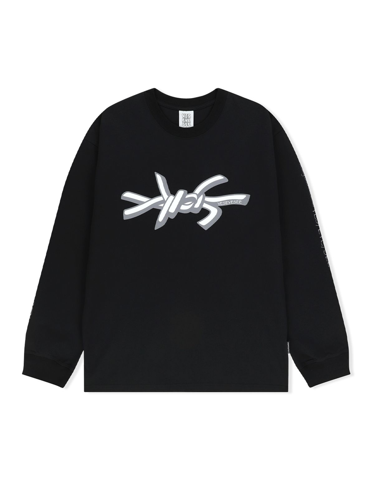 예스아이씨(YESEYESEE) Y.E.S Wire Logo L/S Black