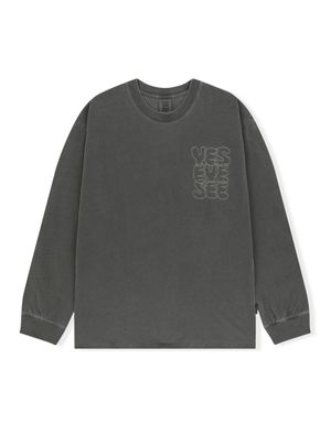 C-Logo Pigment L/S Charcoal