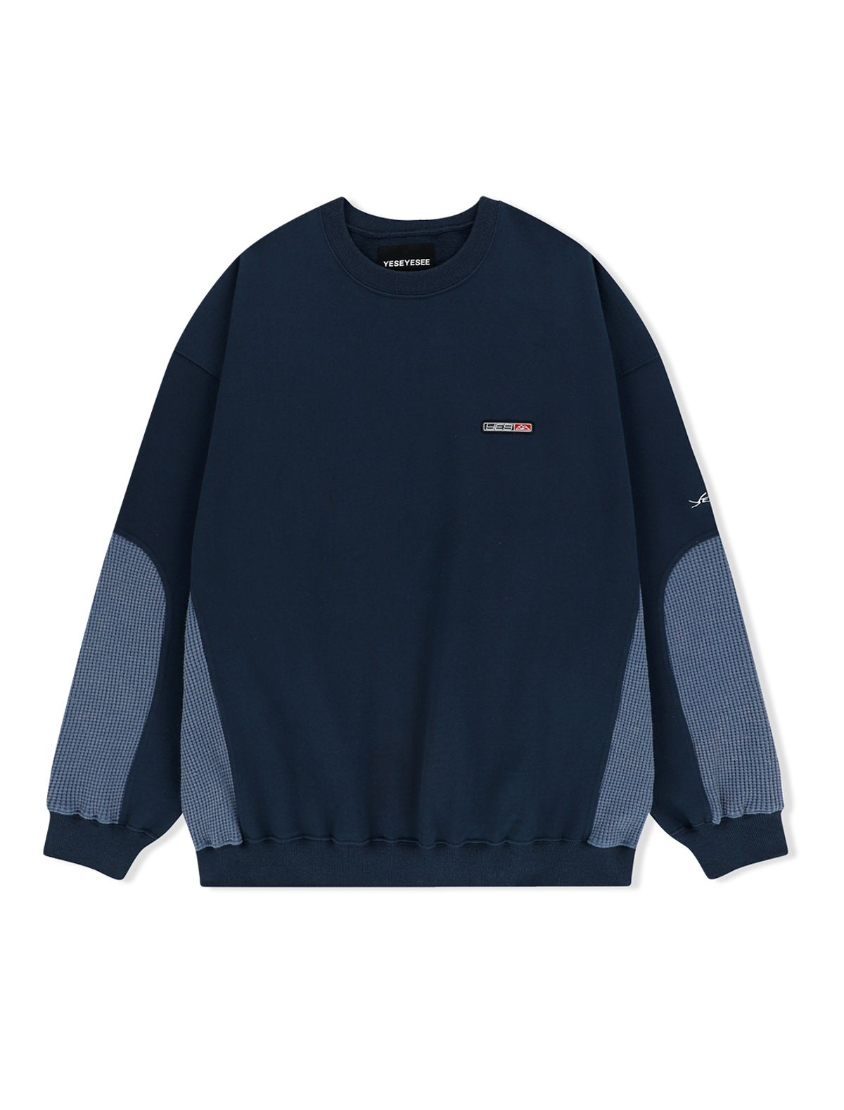예스아이씨(YESEYESEE) Y.E.S Waffle Sweatshirt Navy