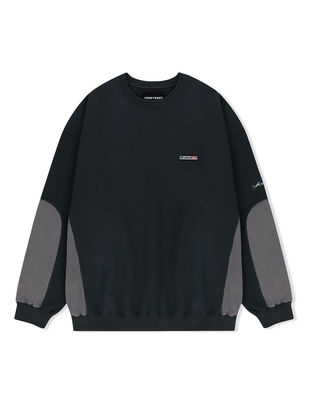[YESEYESEE]★Y.E.S Washed Waffle L/S MUSINSA | YESEYESEE Y.E.S Waffle Sweatshirt Charcoal