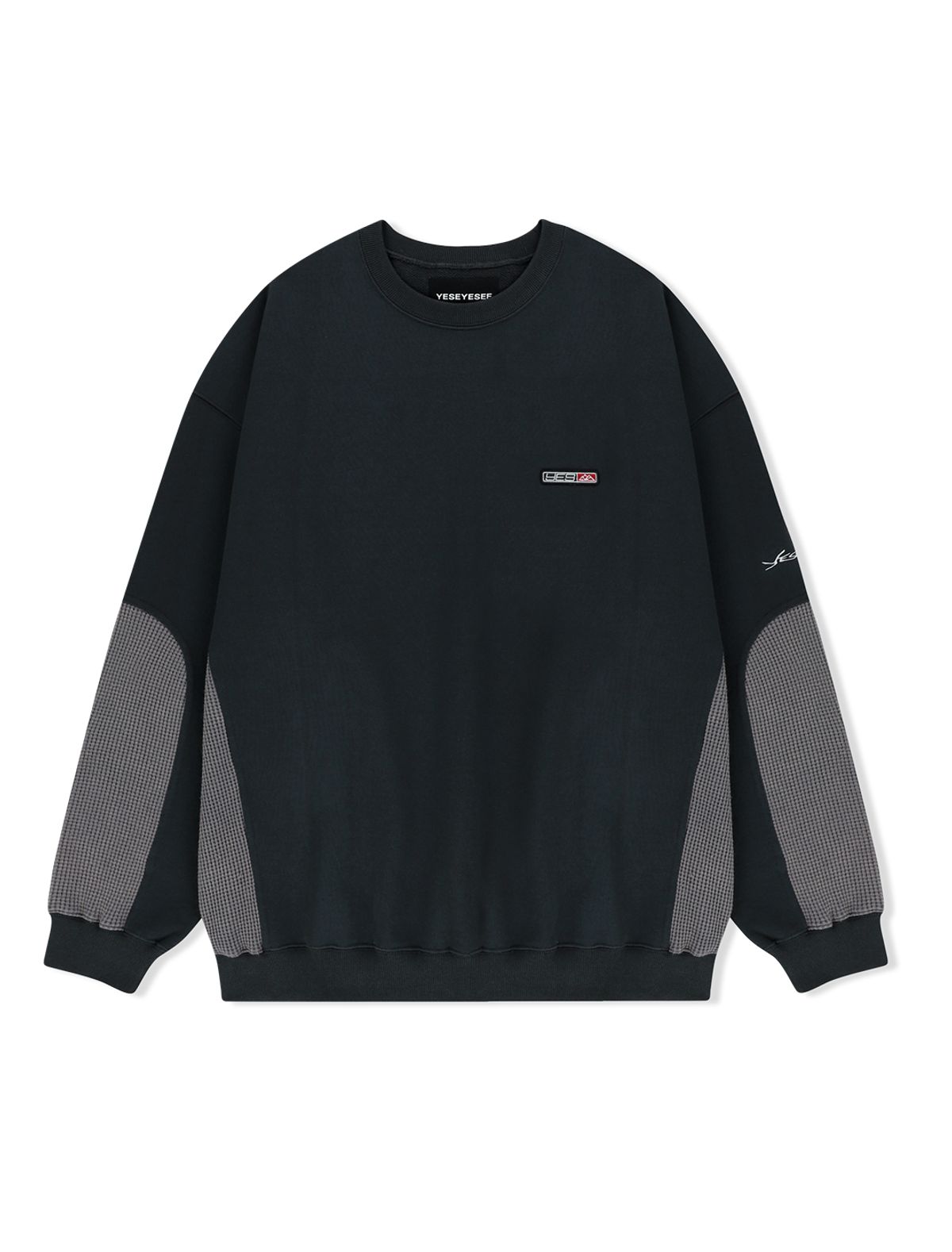 예스아이씨(YESEYESEE) Y.E.S Waffle Sweatshirt Charcoal