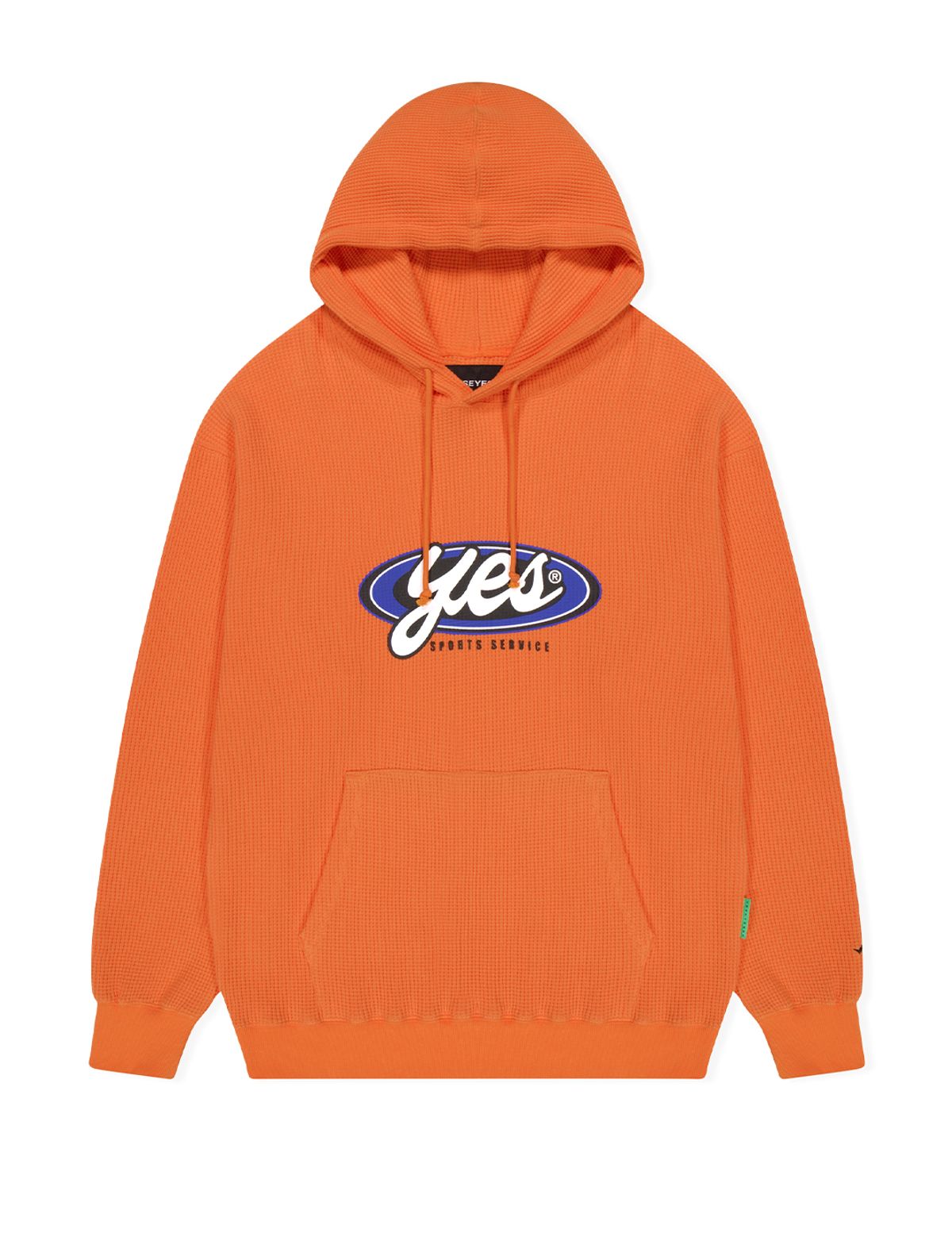 예스아이씨(YESEYESEE) Y.E.S Waffle Hoodie Orange