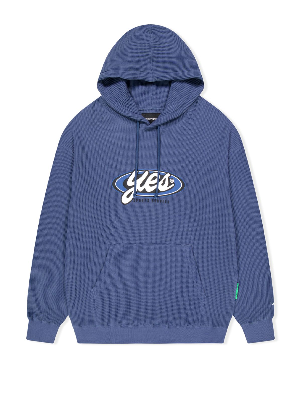 예스아이씨(YESEYESEE) Y.E.S Waffle Hoodie Smoky Blue