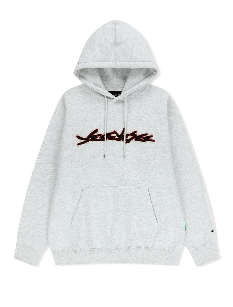 Y.E.S Sign Logo Hoodie Light Grey