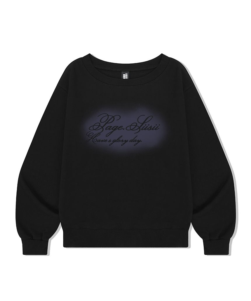 みなページか☺︎ MUSINSA公式 | PAGESIISII Stencil Lettering Print Boat Neck