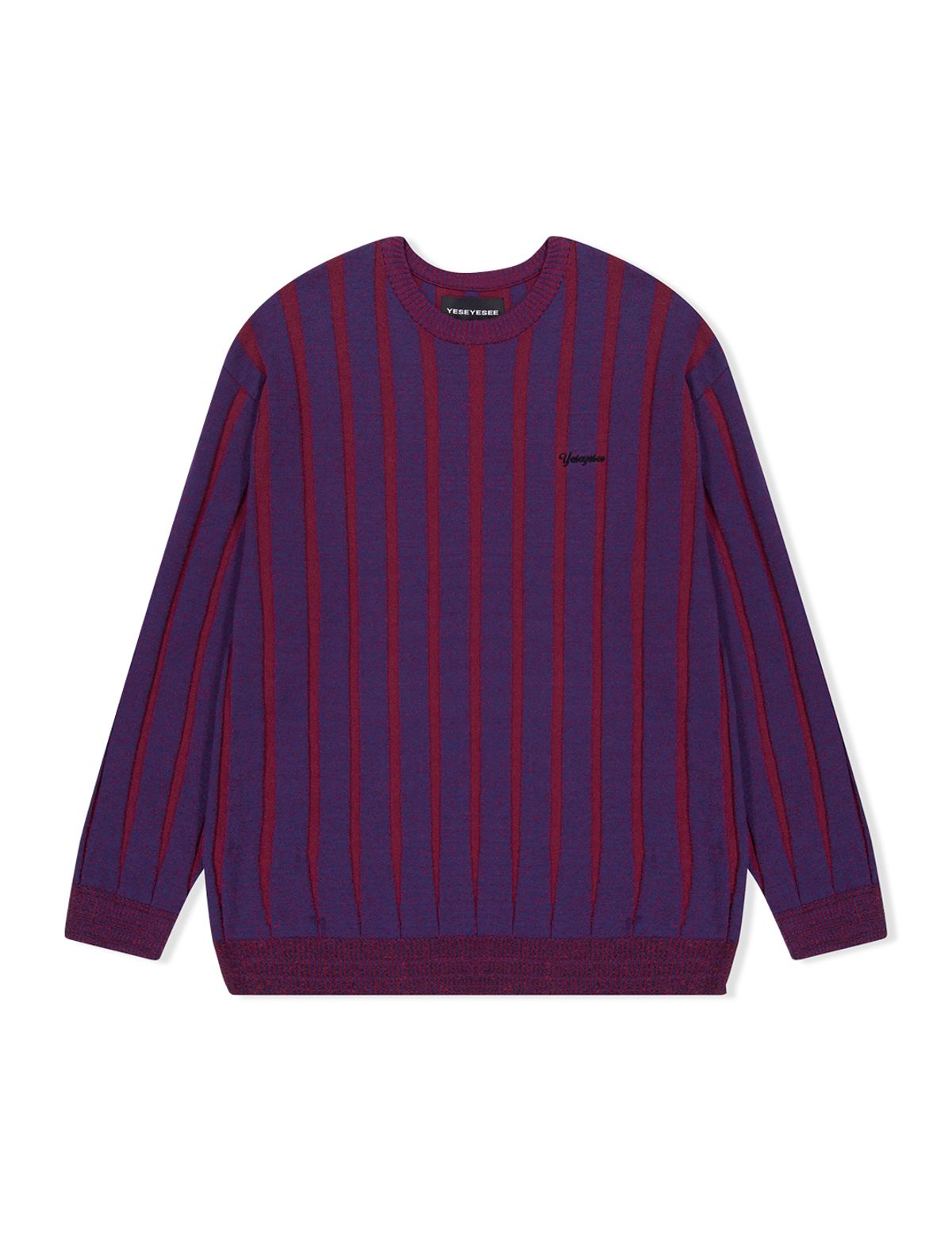 예스아이씨(YESEYESEE) Stipe Knit Pullover Navy