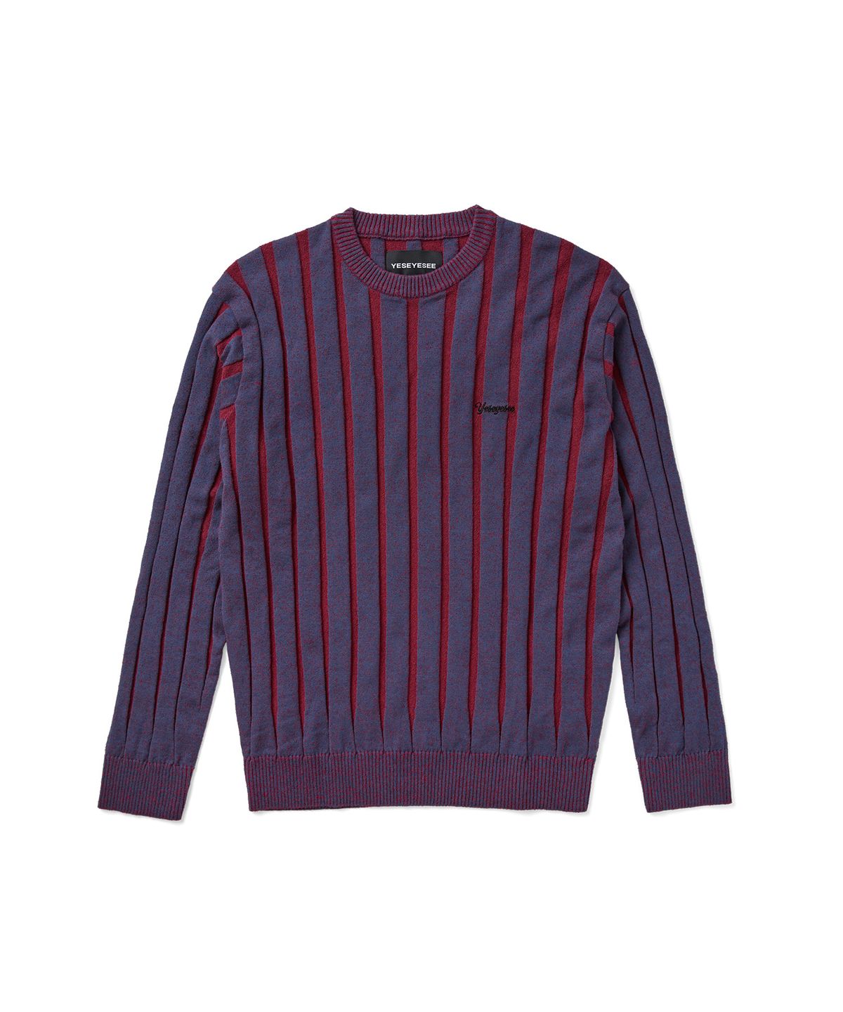 예스아이씨(YESEYESEE) Stipe Knit Pullover Navy