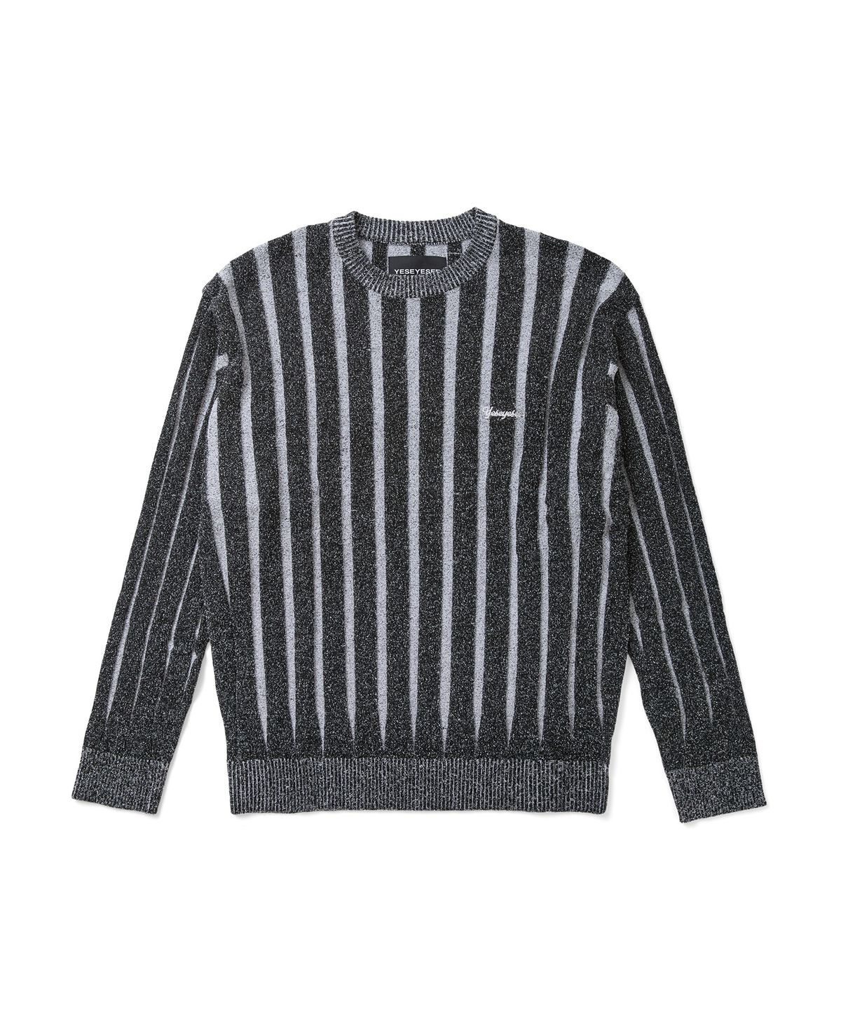 예스아이씨(YESEYESEE) Stipe Knit Pullover Black