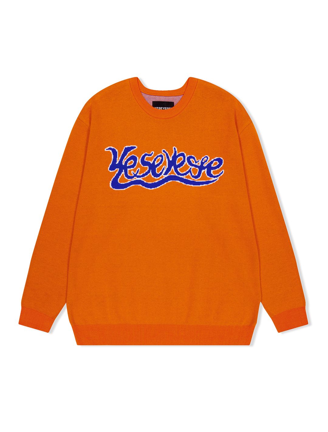 ◆YESEYESEE◆ YES Dyed LS Orange YS231TTSLT05ORG MUSINSA | YESEYESEE Snail Logo Long Sleeve Knit Pullover Orange