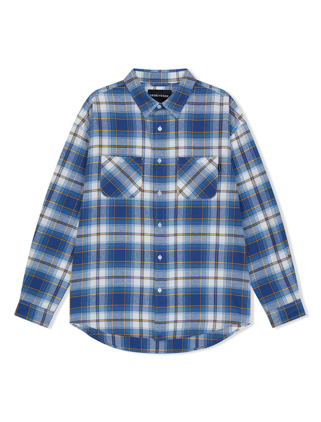 MUSINSA | YESEYESEE Flannel Check Shirt Blue