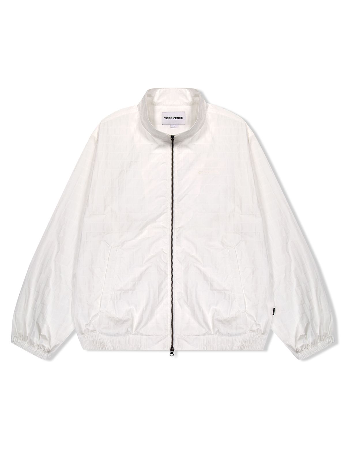 예스아이씨(YESEYESEE) Windowpane Zip Blouson White