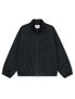 Windowpane Zip Blouson Black