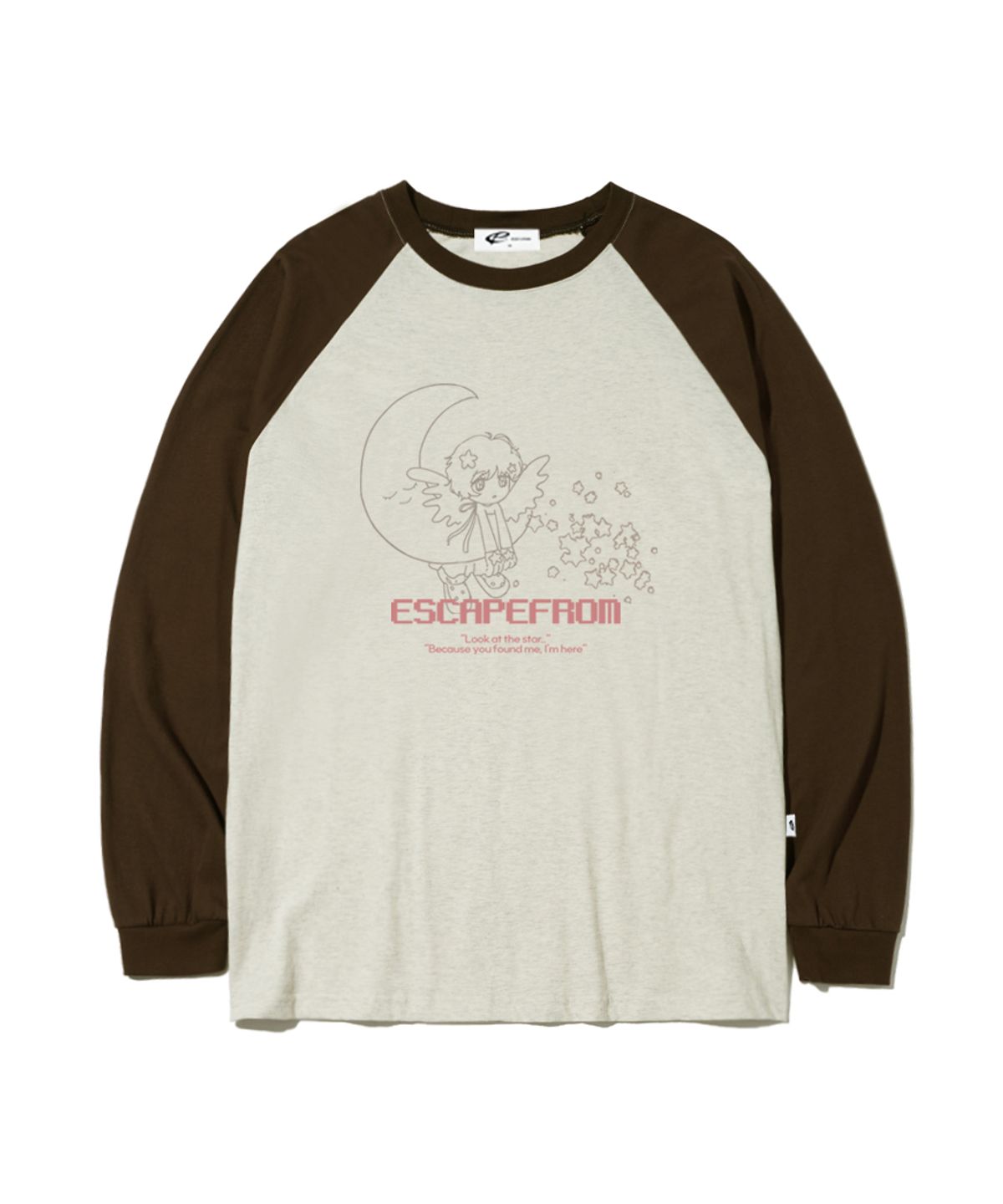 이스케이프프롬(ESCAPEFROM) 룩앳더스타 프린트 롱슬리브 브라운