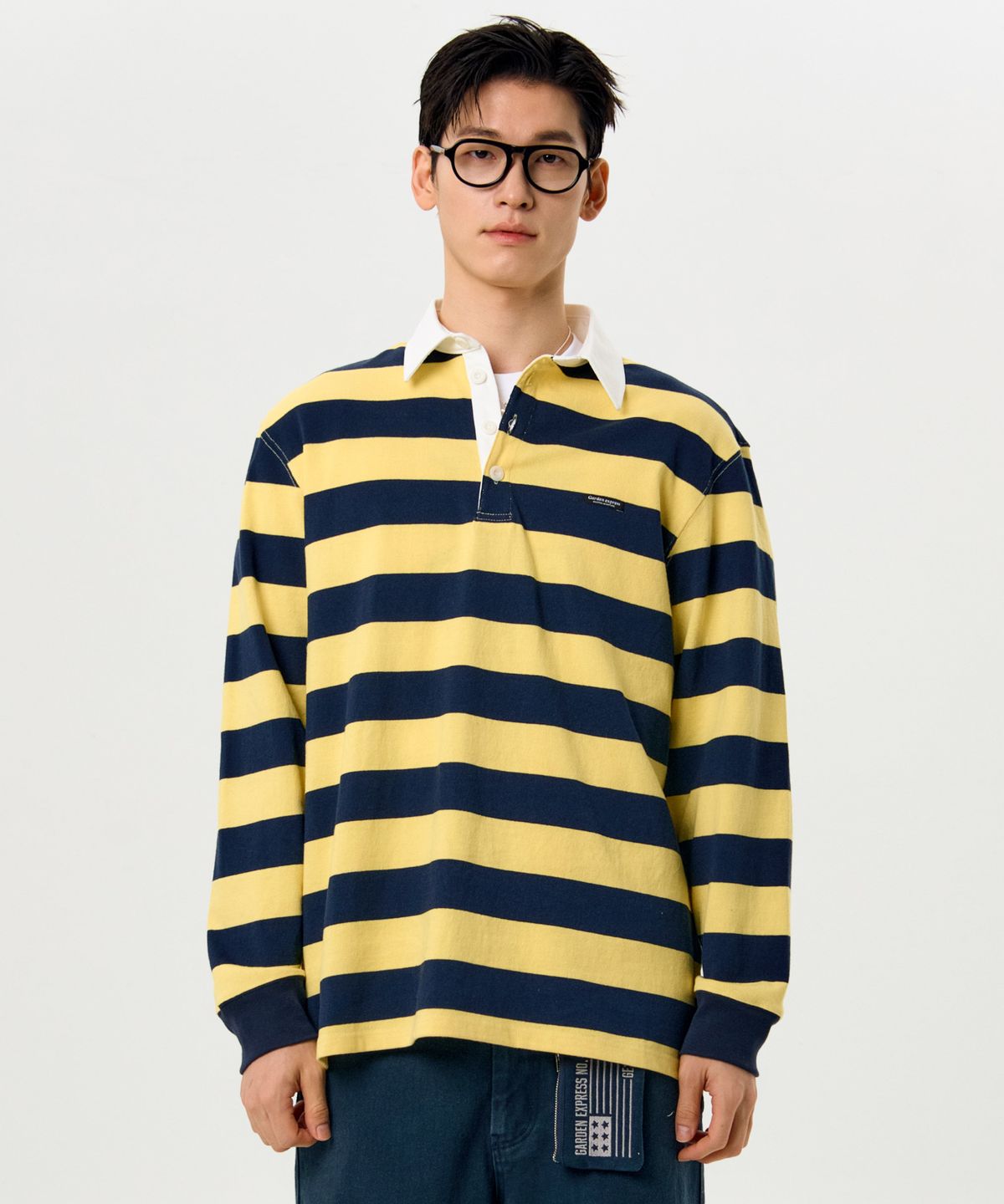 가든익스프레스(GARDEN EXPRESS) Bold Stripe Rugby T-Shirt (yellow mix)