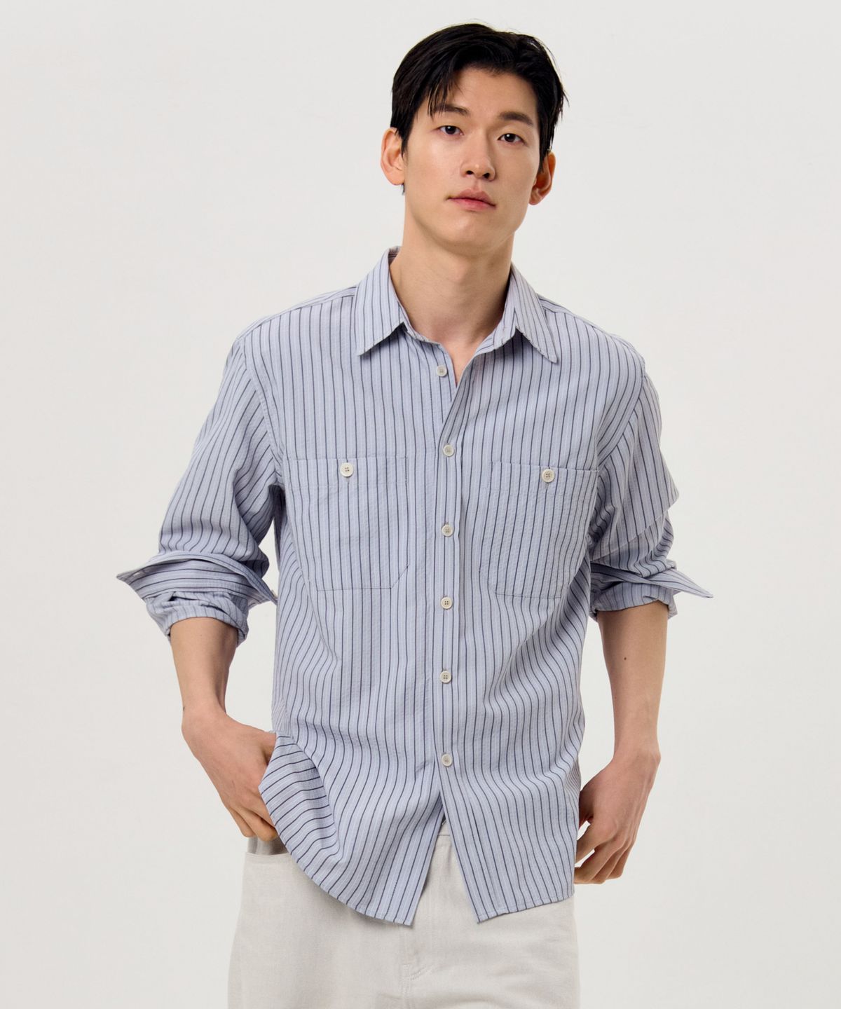 가든익스프레스(GARDEN EXPRESS) Stripe Comfort Shirt (sky blue)