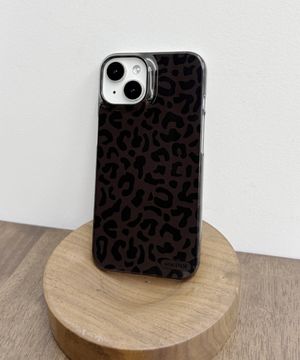 레오파드 다크브라운 유광하드 케이스