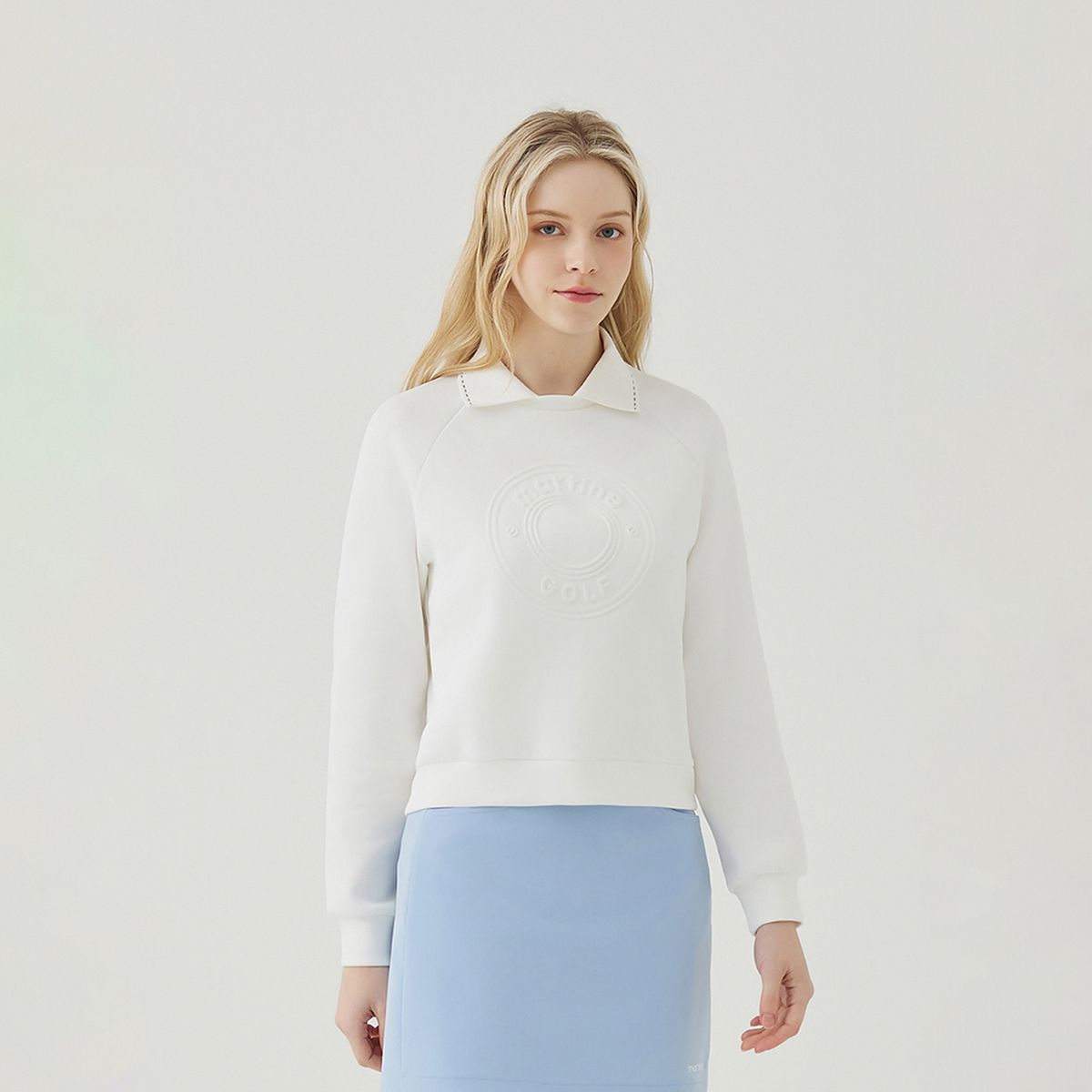 마틴골프(MARTINE GOLF) Circle Logo Point Shirts_O/White