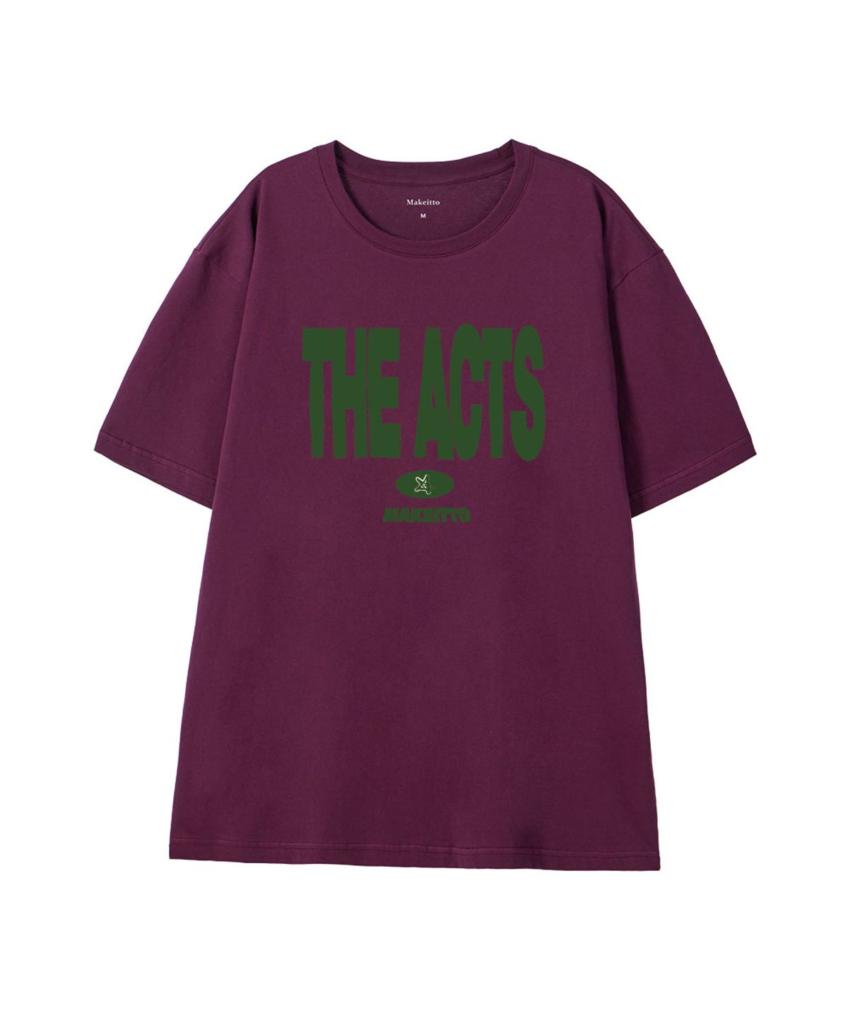 메이킷투(MAKEITTO) [THE ACTS]CREW NECK TEE_WINE