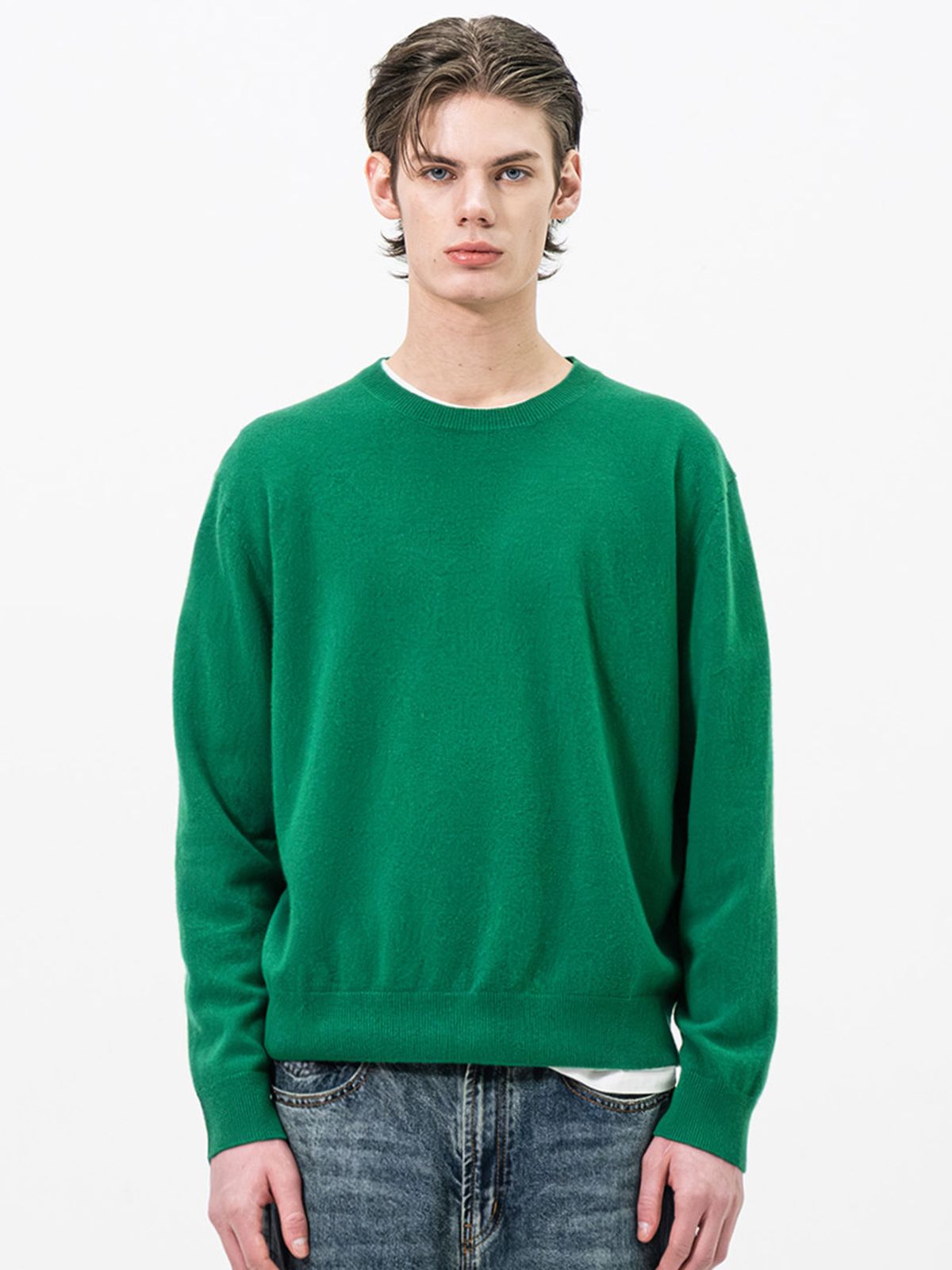 포커페이스(POKERFACE) FARASHA CASHMERE CREW NECK KNIT GREEN