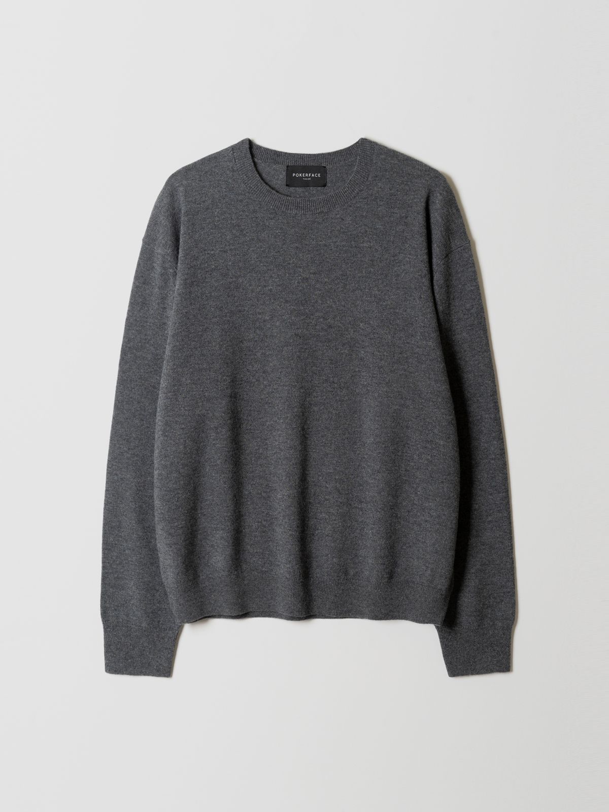 포커페이스(POKERFACE) FARASHA CASHMERE CREW NECK KNIT CHARCOAL