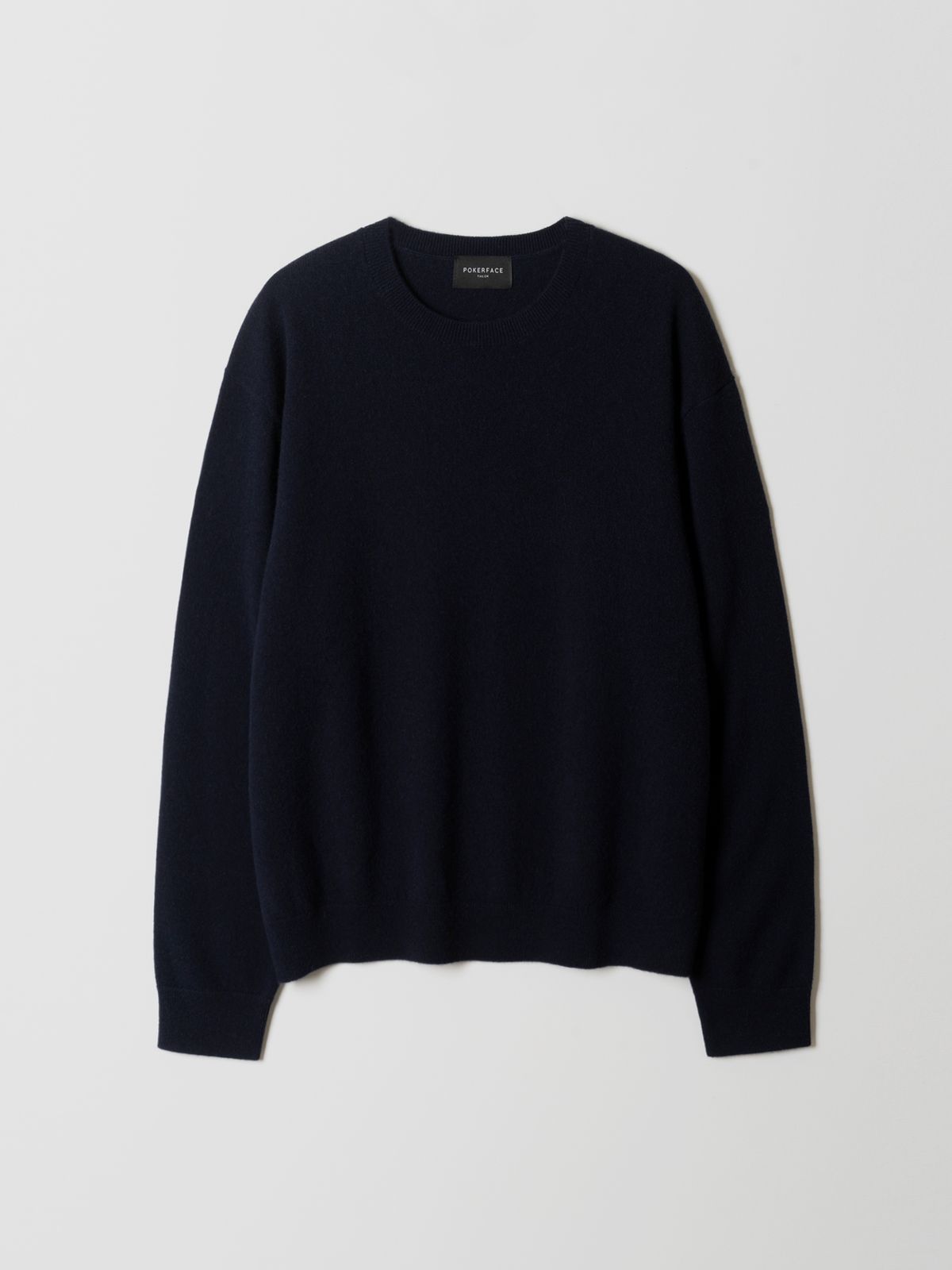포커페이스(POKERFACE) FARASHA CASHMERE CREW NECK KNIT DARK NAVY