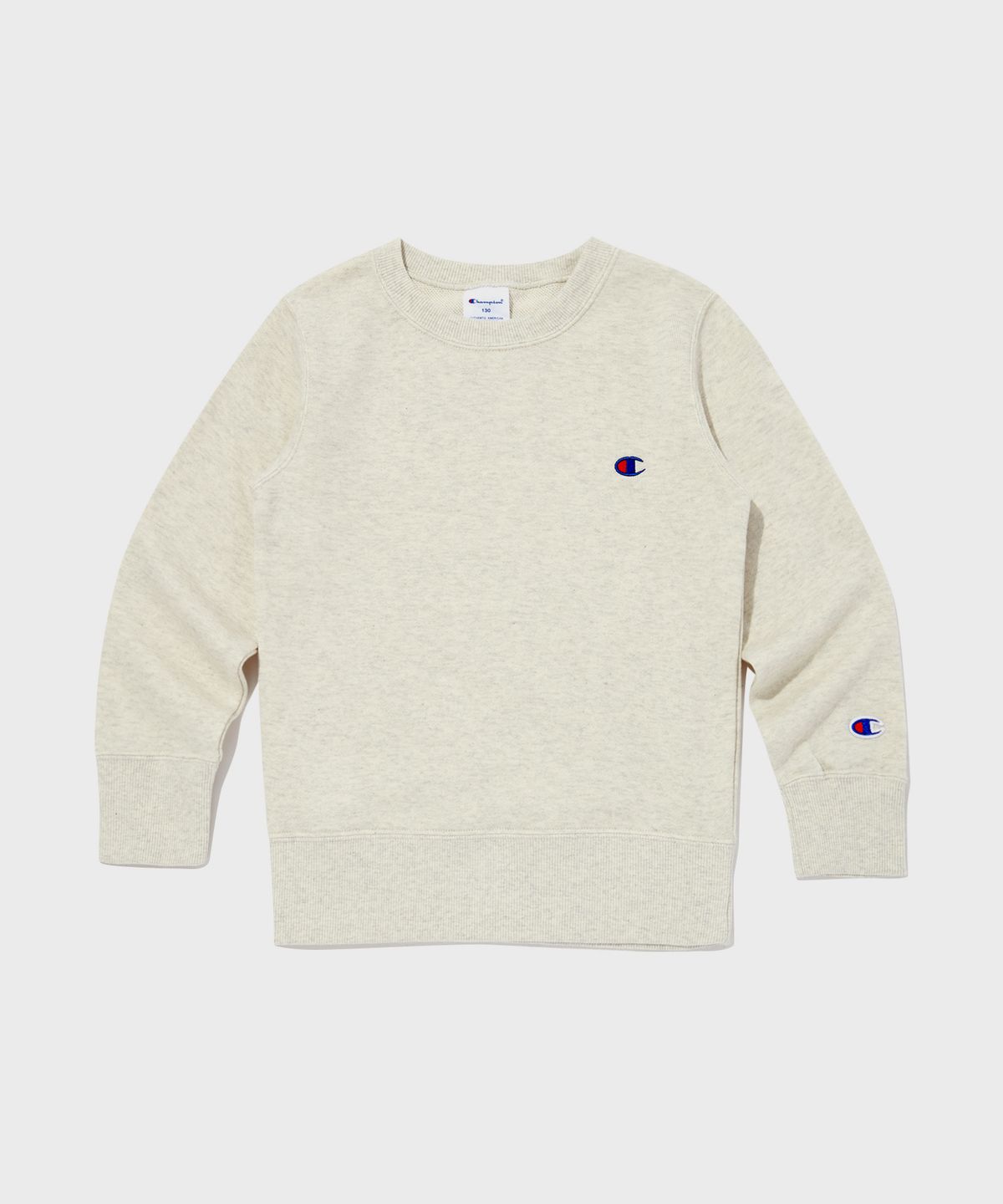 챔피온 키즈(CHAMPION KIDS) 키즈 C로고 프렌치테리 크루넥 스웨트셔츠 Cream