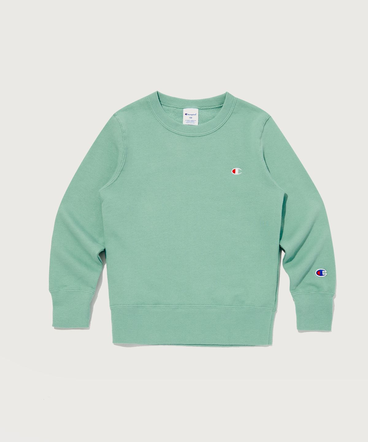 챔피온 키즈(CHAMPION KIDS) 키즈 C로고 프렌치테리 크루넥 스웨트셔츠 Normal Green