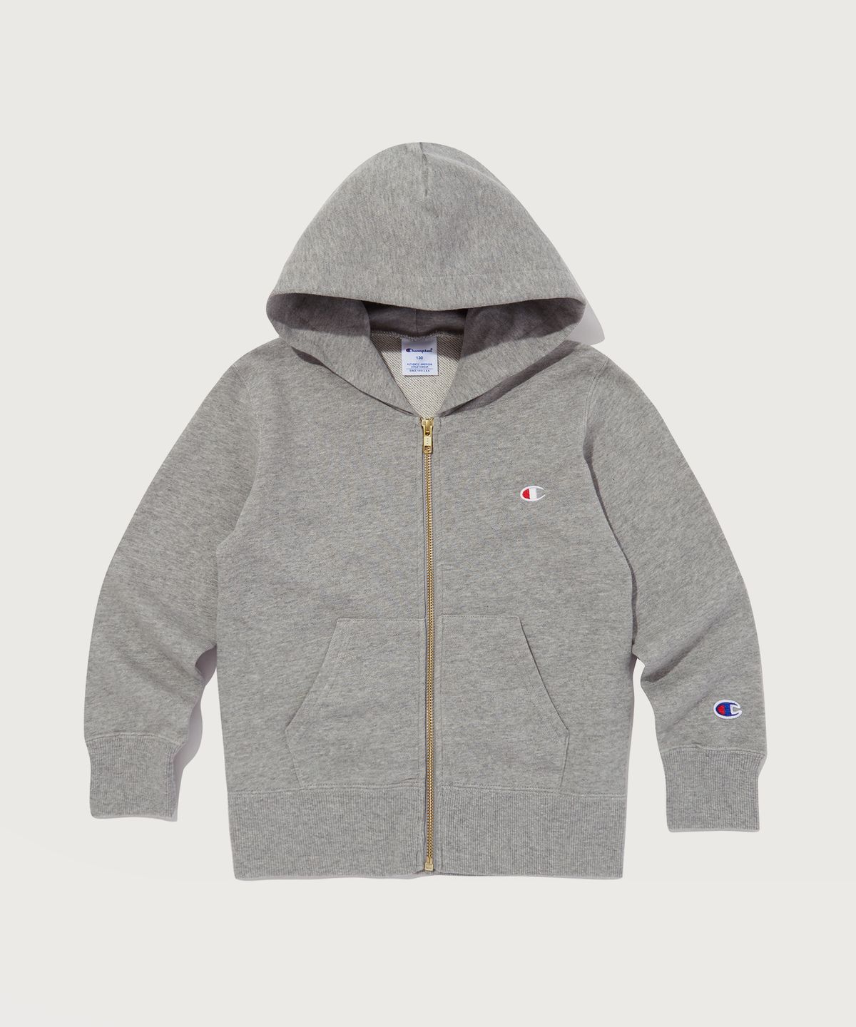 챔피온 키즈(CHAMPION KIDS) 키즈 C로고 프렌치테리 후드 집업 Normal Grey