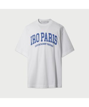 Essence 피그먼트 크랙 로고 반팔 티셔츠 - WHITE