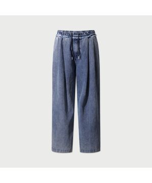 Azure 밴딩 데님 팬츠 - BLUE LIGHT