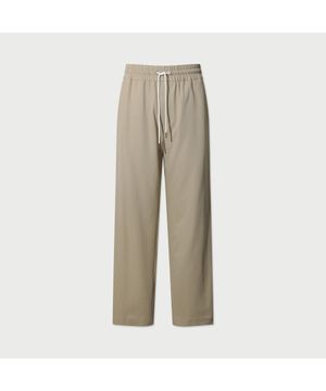 Elan 와이드 트랙 팬츠 - BEIGE