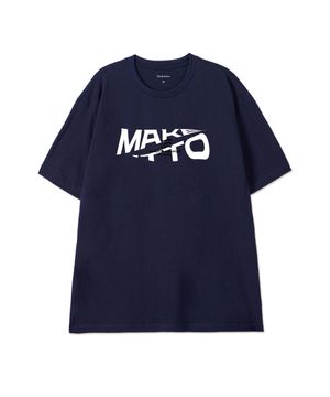 [ACTIVE LETTERING]CREW NECK TEE_NAVY