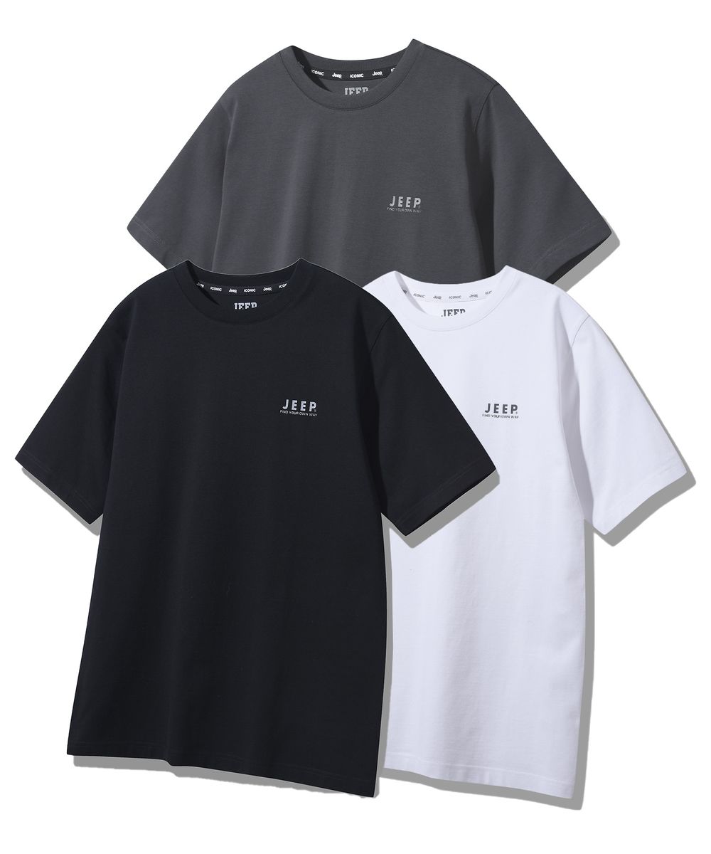 [2PACK] 190g 싱글 에어그램 머슬핏 반팔 티셔츠 (JQ5TSU152BK)