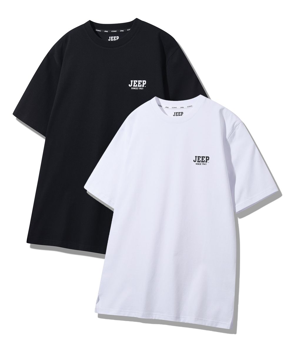 [2PACK] 170g 싱글 에어그램 레이어드 반팔 티셔츠 (JQ5TSU150BK)