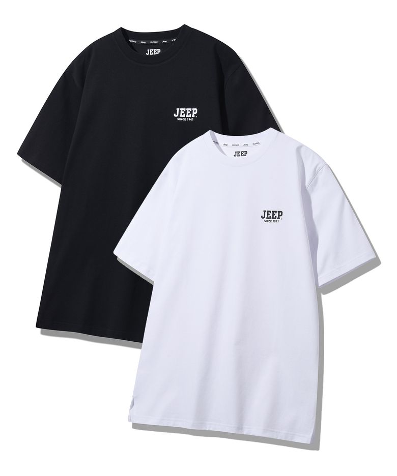 [2PACK] 170g 싱글 에어그램 레이어드 반팔 티셔츠 (JQ5TSU150BK)