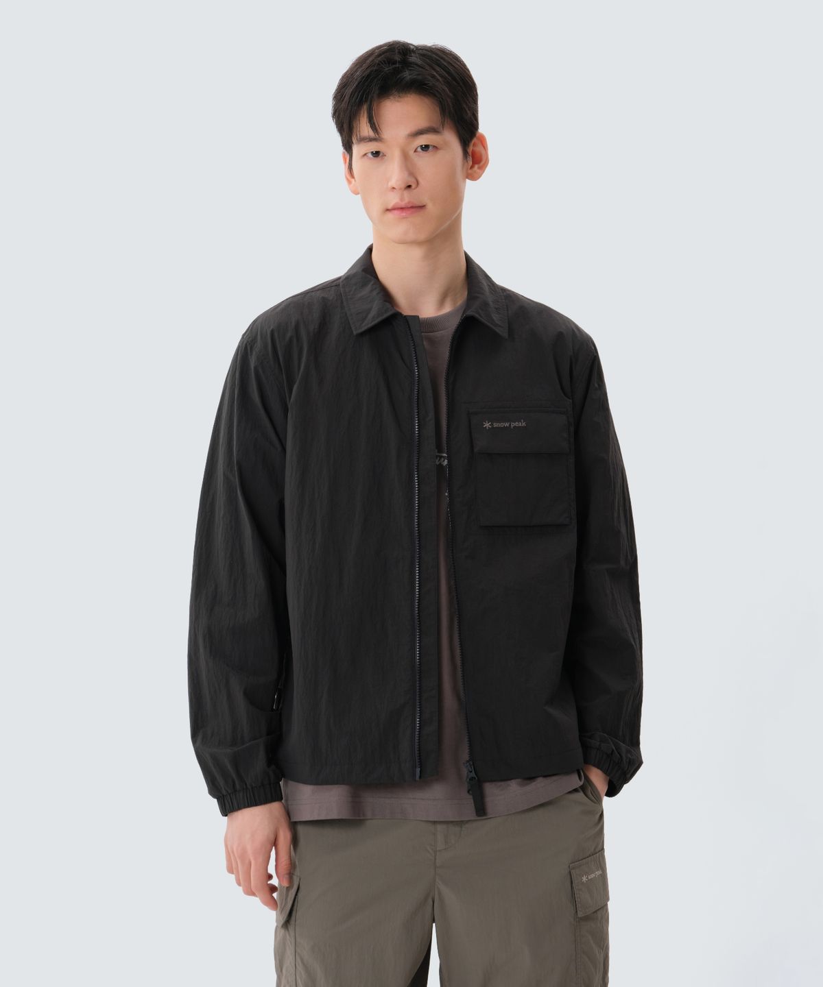 스노우피크 어패럴(SNOWPEAK APPAREL) 페이퍼리 셔츠 자켓 (S25ZMLSH54) Dark Charcoal