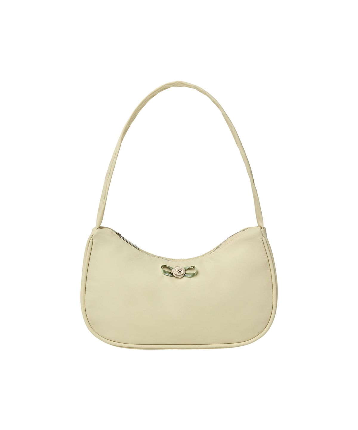 이미스(EMIS) MINI CORSAGE APPLIQUE HOBO BAG-BEIGE