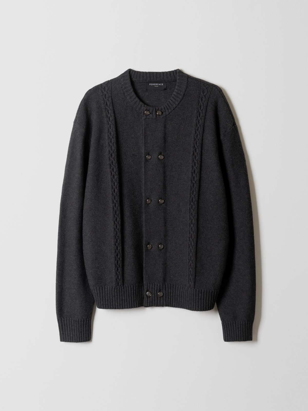 포커페이스(POKERFACE) BELLO CARDIGAN CHARCOAL