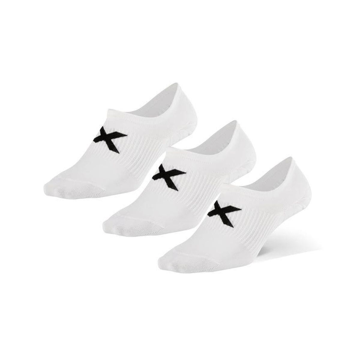 투타임즈유(2XU) 공용 인비저블 삭스 화이트 (3set)_UQ6550EWHT-BLK