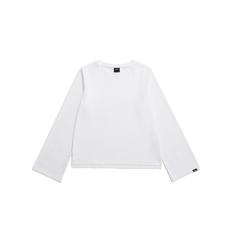 W 세미 크롭 티셔츠 SP Ivory