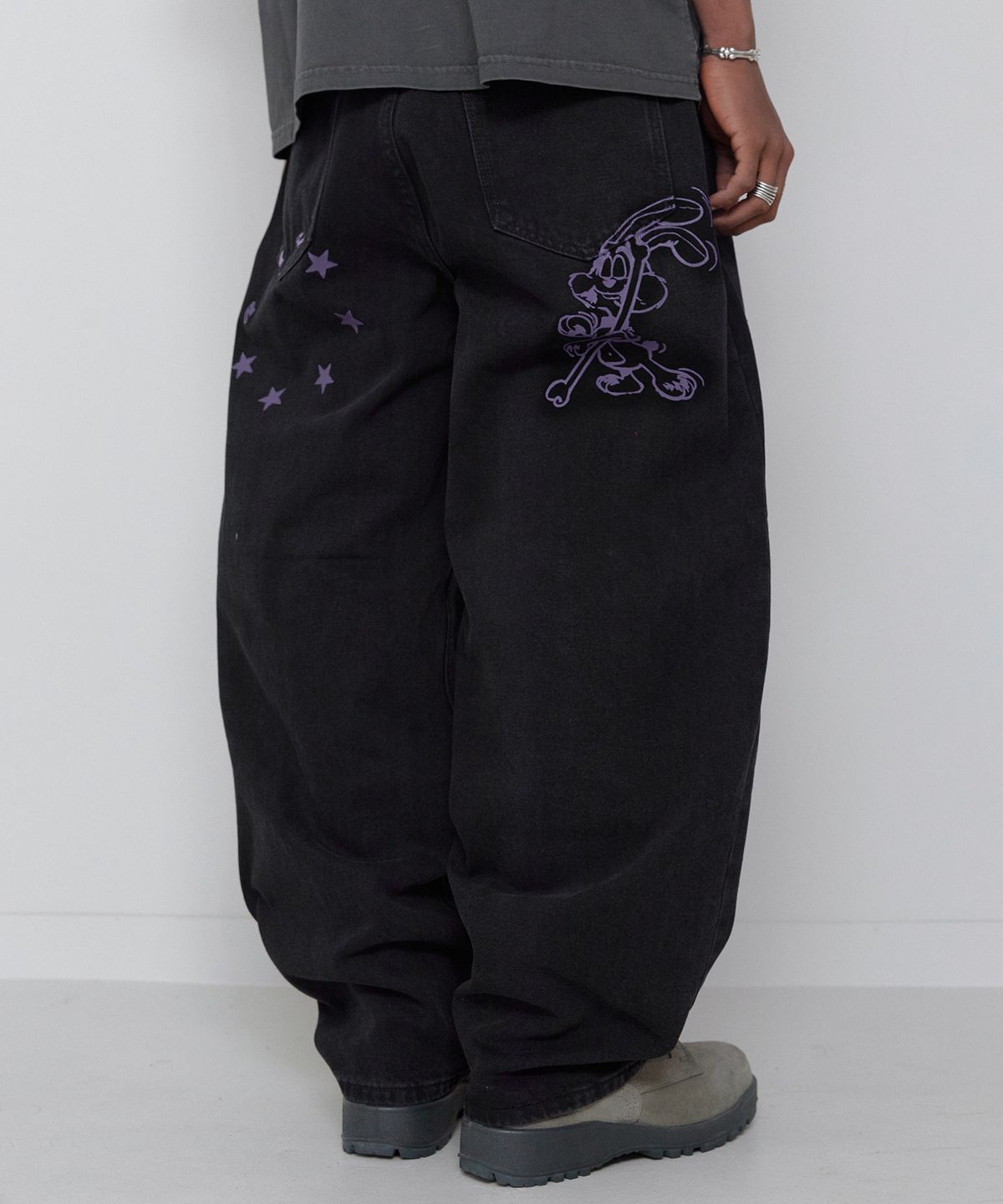 리트리버클럽(RETRIEVER CLUB) LIL RABBIT DENIM [BLACK]