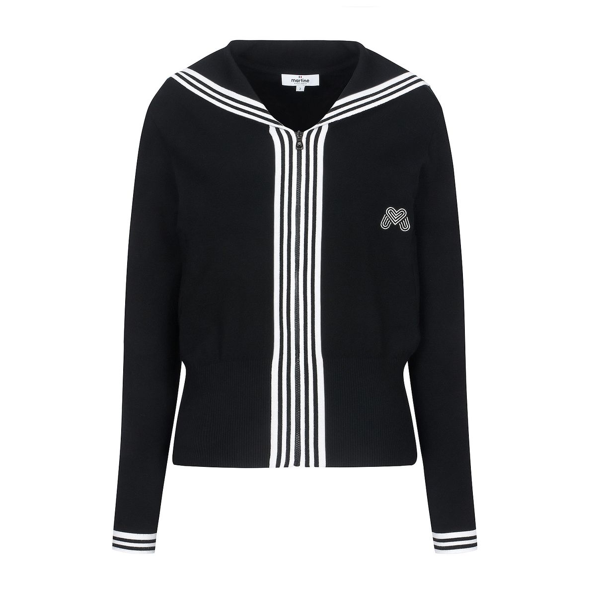 마틴골프(MARTINE GOLF) Full Open Knit Cardigan_Black