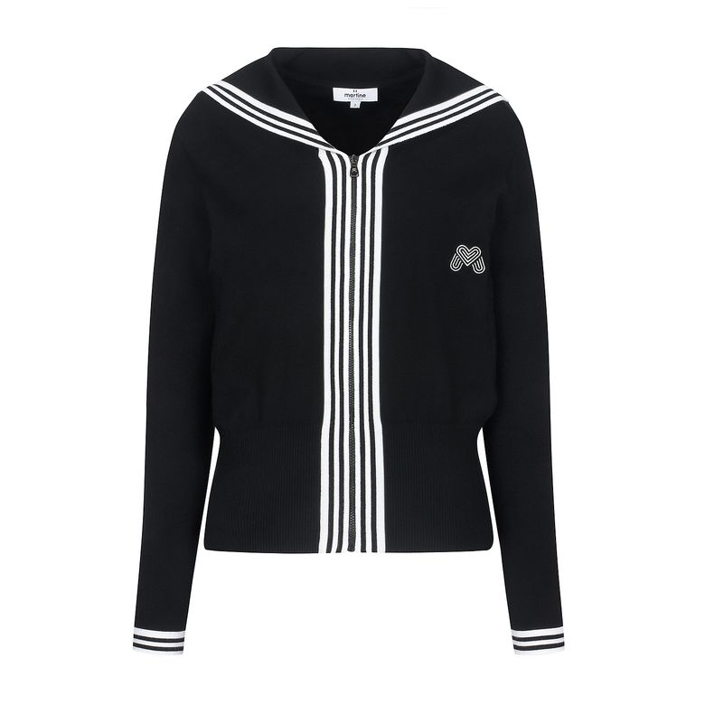 Full Open Knit Cardigan_Black