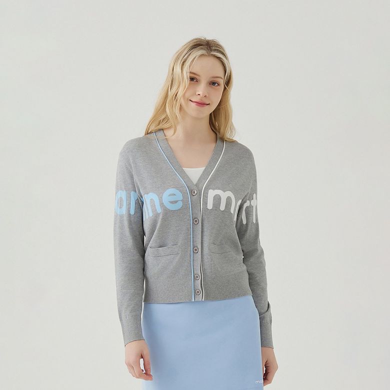Big Logo Overfit Knit Cardigan_M/Grey